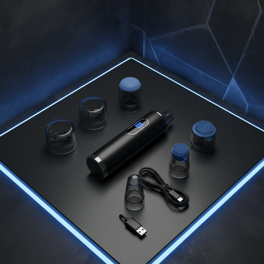 Blackhead Vacuum Pro - Flat Lay with Accessories